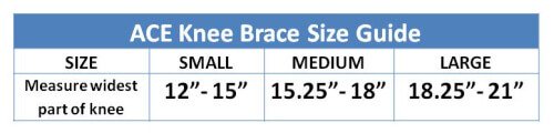knee sleeves compare products amp read reviews ace bandage size chart