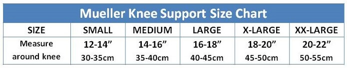 Ultra Flex Athletics Knee Compression Sleeve Support Size Chart
