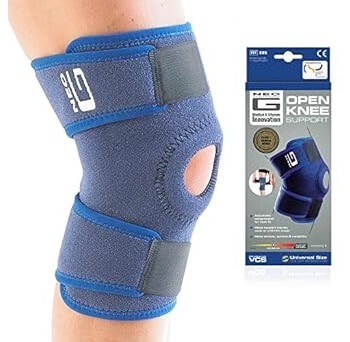 A) Functional knee brace (Free Knee®, Salvapé, made of neoprene with