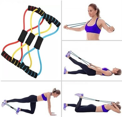 SERCUI Resistance Loop Exercise Bands for Home Workouts Resistance Band  (Pack of 5) Resistance Tube