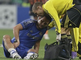 Frank Lampard suffered from a pulled calf muscle in 2012 while playing for Chelsea FC