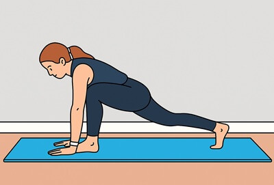 Stretch Exercises For Hip Flexors: Plank Lunge Stretch Exercises For Hip Flexors: Plank Lunge