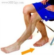 Foot slides is a good way to increase knee flexion after a torn meniscus. Approved use by www.hep2go.com