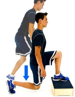 Split Squats.  Approved use by www.hep2go.com