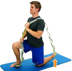 Kneeling quadriceps stretch. Approved use hep2go.com Kneeling quadriceps stretch. Approved use hep2go.com