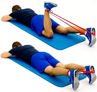 hamstring exercises with bands