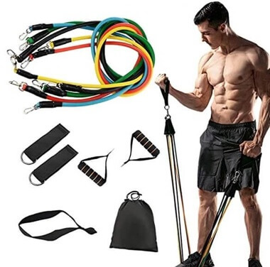 Generic Resistance Bands Fitness Exercise Bands Elastic Set 5 In 1