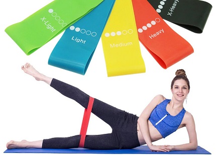 Heavy to Light Stretch Resistance Bands for Legs & Arm Exercise Loop Band Set 